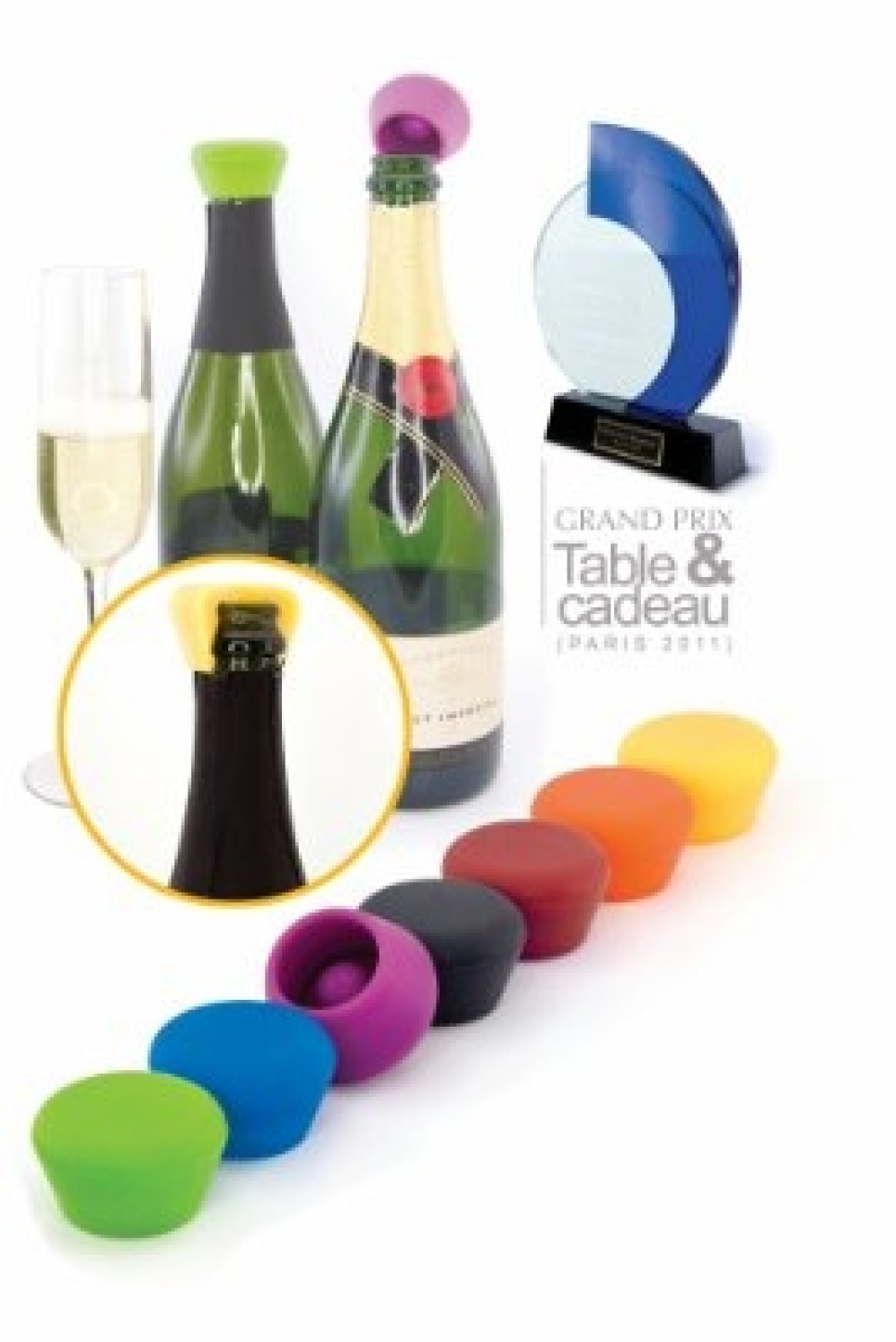 Champagnekork i silikon, 2-pack - Pulltex i gruppen Bar & Vin / Vintillbehör / Förslutare hos KitchenLab (1073-27613)
