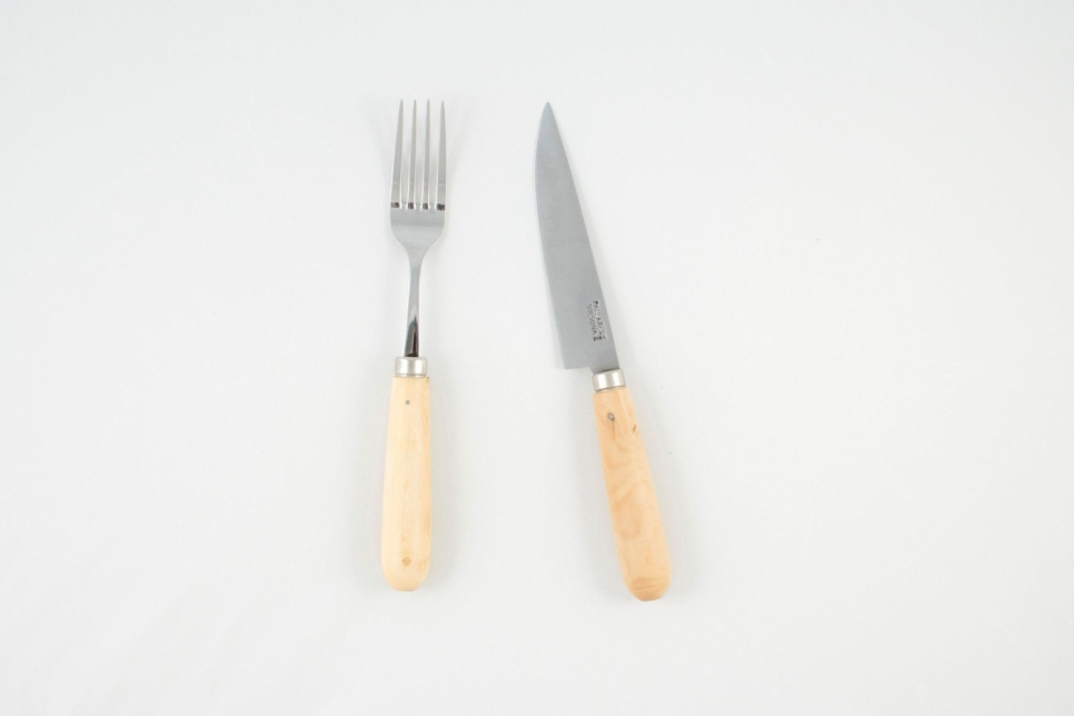 Kniv och gaffel i rostfritt stål och buxbom - Pallarès i gruppen Dukning / Bestick / Knivar hos The Kitchen Lab (1451-23759)