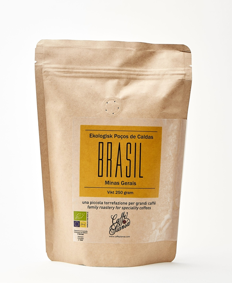 Brasil Minas Gerais Eko single espresso, 250g - Piansa i gruppen Te & Kaffe / Kaffebönor / Espresso hos KitchenLab (1636-16785)