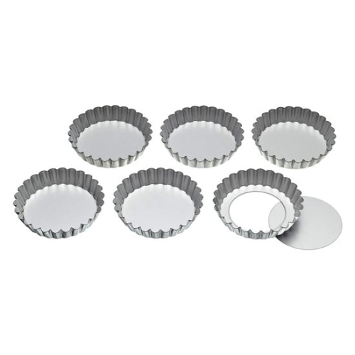 Tartlettformar med lös botten, 10cm, 6-Pack - KitchenCraft