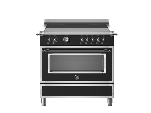 Bertazzoni Heritage-serien Induktionsspis 90 cm, 5 Zoner, Singelugn, Matt-svart