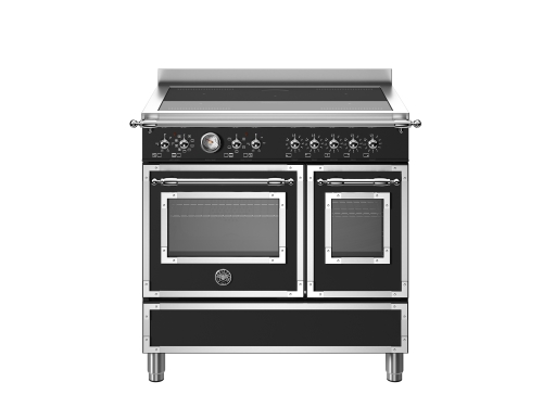 Bertazzoni Heritage-serien Induktionsspis 90 cm, 5 Zoner, Dubbelugn, Matt-svart