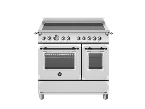 Bertazzoni Heritage-serien Induktionsspis 90 cm, 5 Zoner, Dubbelugn, rostfri