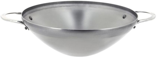 Wok i kolstål, 2 handtag, Mineral B Element, 28 cm - deBuyer