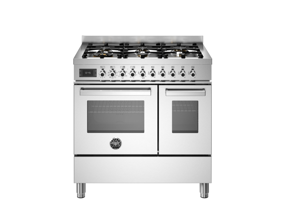 Bertazzoni Professional-serien Gasspis 90 cm, 6 Brännare, Dubbelugn, Rostfri i gruppen Grillar, Spisar & Ugnar / Spisar / Gasspisar hos The Kitchen Lab (1403-30610)