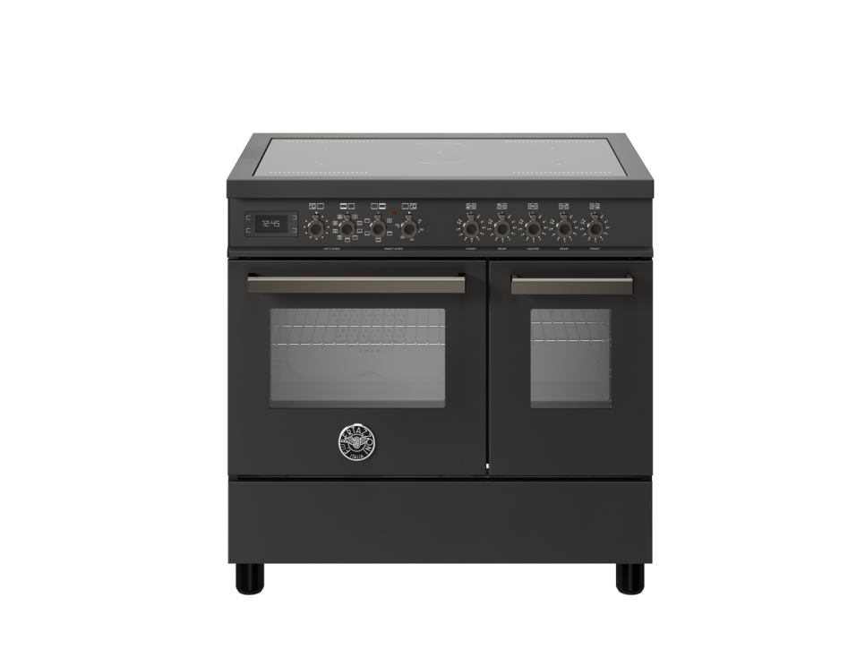 Bertazzoni Pofessional-serien Induktionsspis 90 cm, 5 Zoner, Dubbelugn, Carbonio Matt-svart i gruppen Grillar, Spisar & Ugnar / Spisar / Induktionsspisar hos The Kitchen Lab (1403-30614)