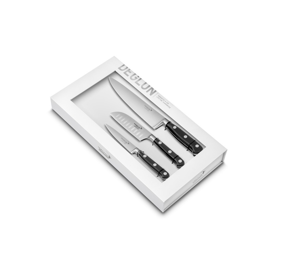 Knivset, 3-delar, Idéale Sabatier Deg® - Déglon i gruppen Matlagning / Köksknivar / Knivset hos KitchenLab (1525-30683)