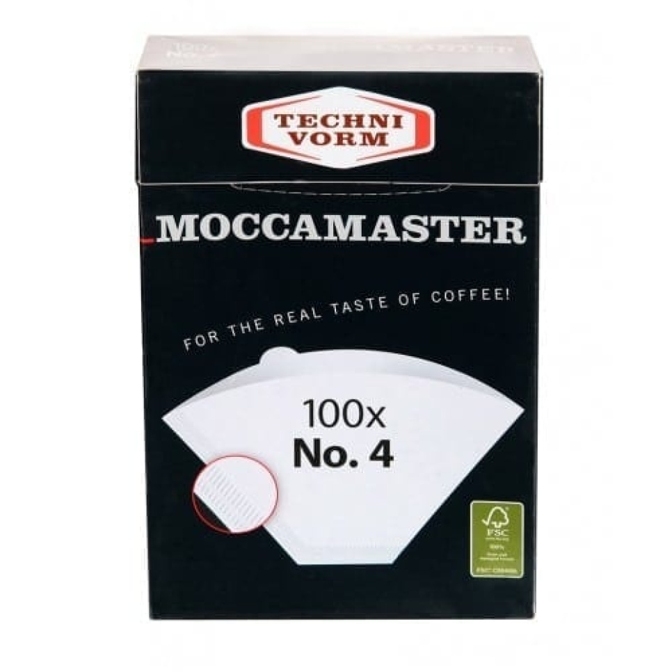 Filter, 1x4 100-pack - Moccamaster i gruppen Te & Kaffe / Kaffetillbehör / Kaffefilter hos The Kitchen Lab (1649-16017)